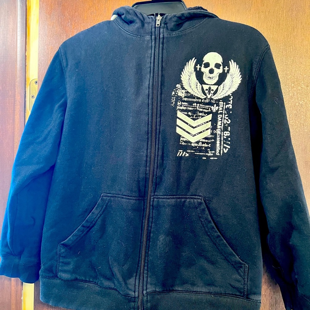 Warm hoodie, good condition. 14/16 kids